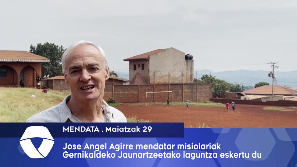 Bafousamera heldu den Jaunartzeetako laguntza eskertu du Jose Angel Agirre mendatarrak