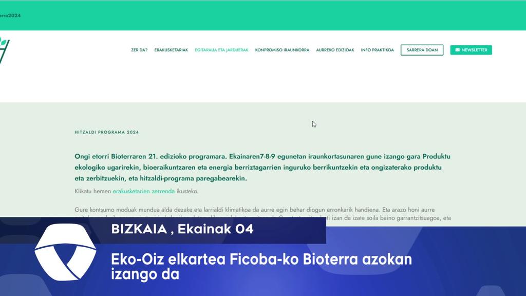 Eko Oiz elkartea Ficobako Bioterra azokan  izango da