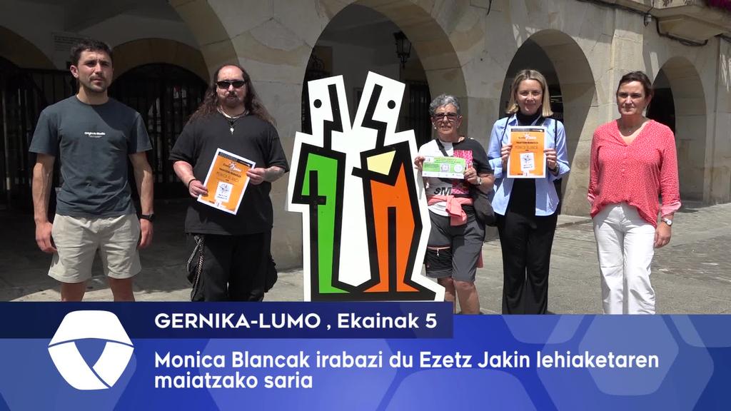 Monica Blancak irabazi du Ezetz Jakin lehiaketaren maiatzako saria