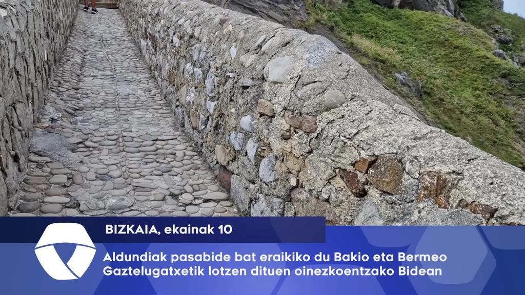 Aldundiak pasabide bat eraikiko du Bakio eta Bermeo Gaztelugatxetik lotzen dituen oinezkoentzako bidean