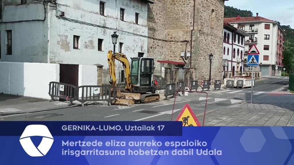 Mertzede eliza aurreko zoladura hobetuko du Gernika-Lumoko Udalak