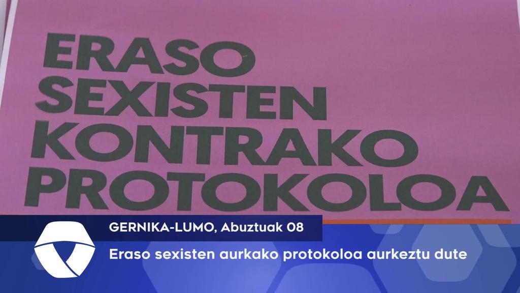 Eraso sexisten aurkako protokoloa aurkeztu dute
