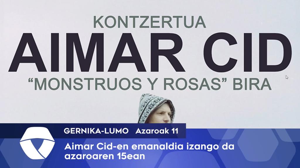 Aimar Cid-en kontzertua izango da azaroaren 15ean