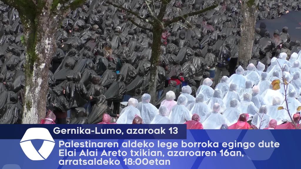 Palestinaren aldeko lege  borroka egingo dute Elai Alai Aretoan