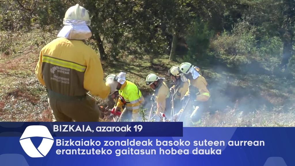 Bizkaiko zonaldeak basoko suteen aurrean erantzuteko gaitasun hobea dauka