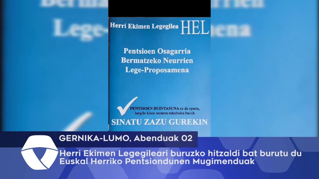Herri Ekimen Legegileari buruzko hitzaldi bat burutu du Euskal Herriko Pentsiodunen Mugimenduak