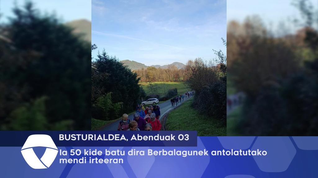 Ia 50 kide batu dira Berbalagunek antolatutako mendi irteeran