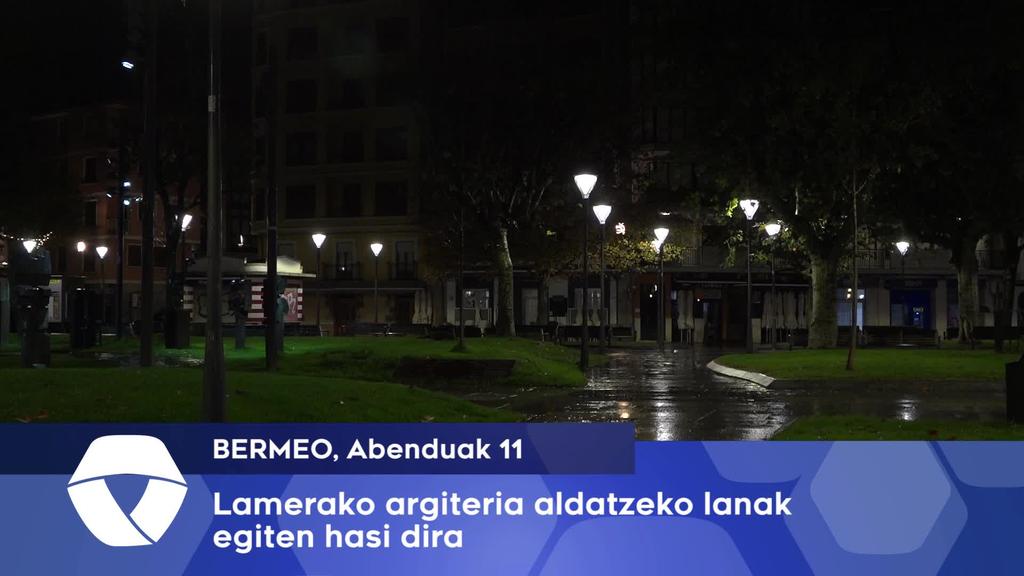 Lamerako argiteria aldatzeko lanak egiten hasi dira