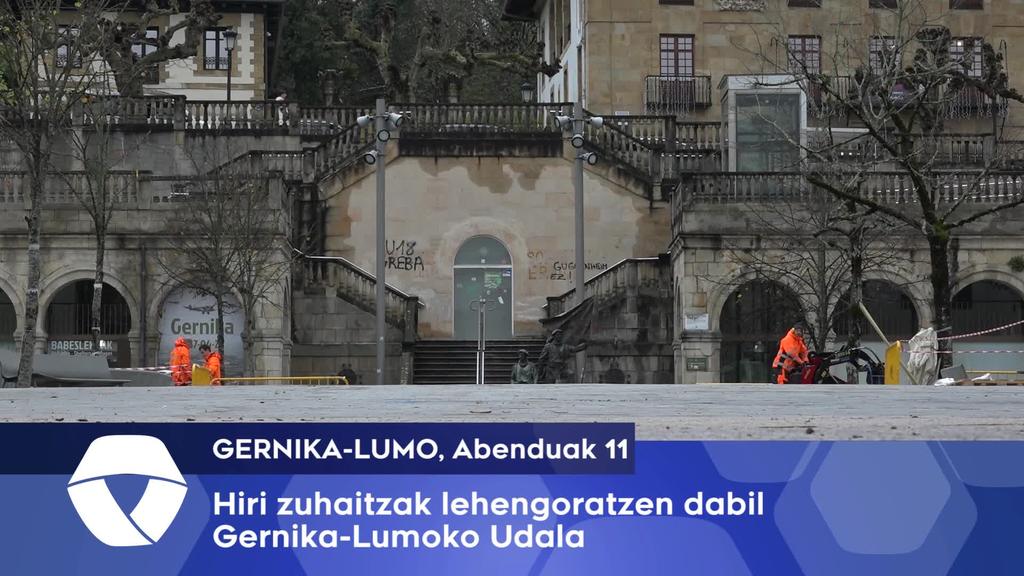 Hiri zuhaitzak lehengoratzen dabil Gernika-Lumoko Udala