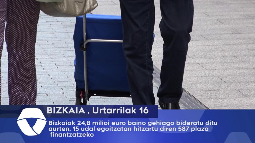 Bizkaiak 24,8 milioi euro baino gehiago bideratu ditu aurten, 15 udal egoitzatan hitzartu diren 587 plaza finantzatzeko