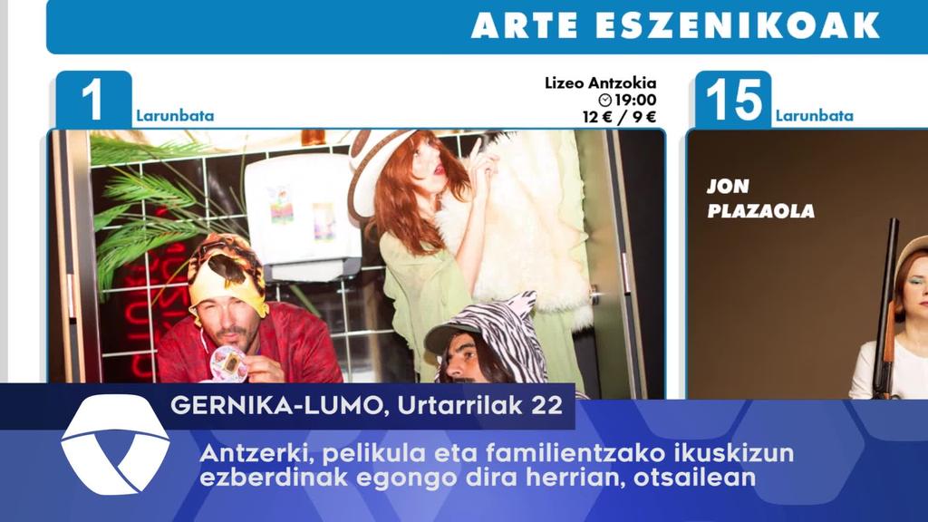 Antzerki, pelikula eta familientzako ikuskizun ezberdinak egongo dira herrian, otsailean