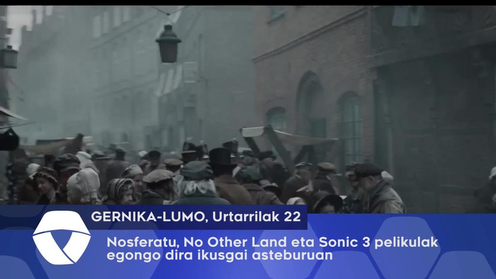 Nosferatu, No Other Land eta Sonic 3 pelikulak egongo dira ikusgai asteburuan