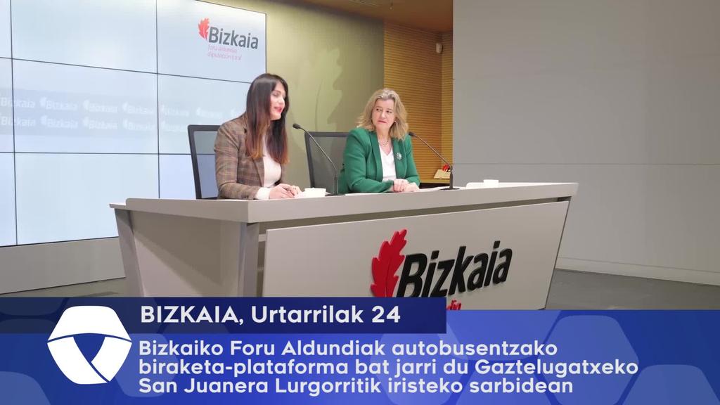 Bizkaiko Foru Aldundiak autobusentzako biraketa-plataforma bat jarri du Gaztelugatxeko San Juanera, Lurgorritik iristeko sarbidean