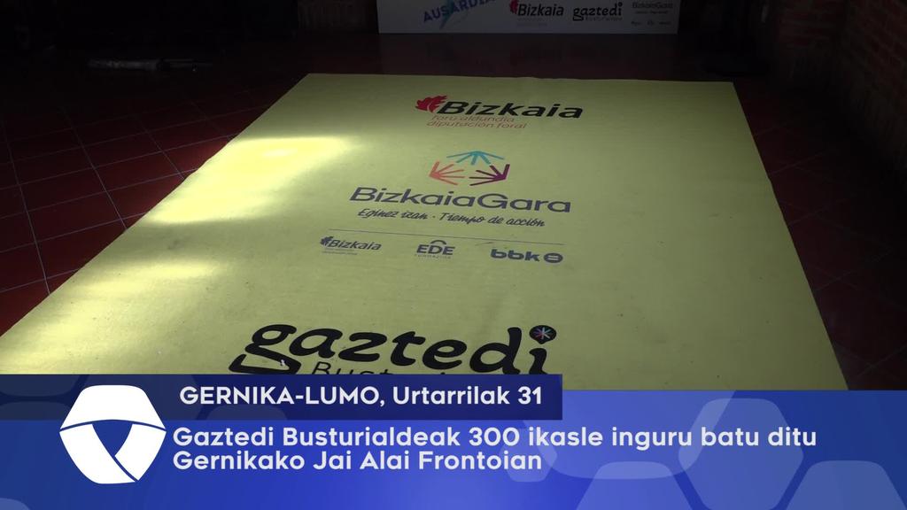 Gaztedi Busturialdeak 300 ikasle inguru batu ditu Gernikako Jai Alai Frontoian