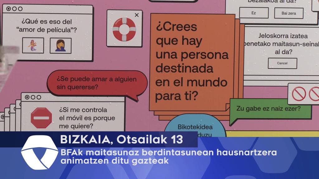 BFAk maitasunaz berdintasunean hausnartzera animatzen ditu gazteak