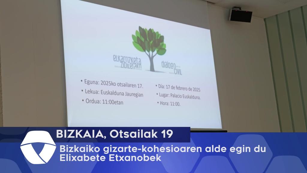 Bizkaiako gizarte-kohesioaren alde egin du Elixabete Etxanobek