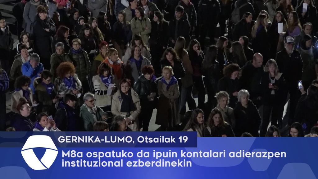 M8a ospatuko da ipuin kontalari eta adierazpen instituzional ezberdinekin