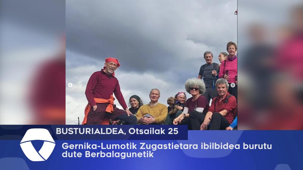 Gernika-Lumotik Zugastietara ibilbidea burutu dute Berbalagunetik