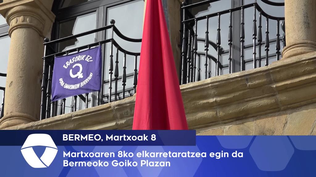 Martxoaren 8ko elkarretaratzea egin dute Goiko Plazan