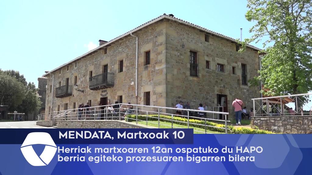 Herriak martxoaren 12an ospatuko du HAPO berria egiteko prozesaren bigarren bilera