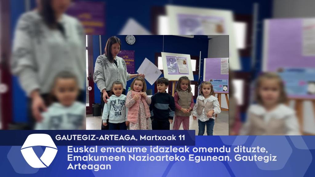 Euskal emakume idazleak omendu dituzte, Emakumeen Nazioarteko Egunean, Gautegiz Arteagan