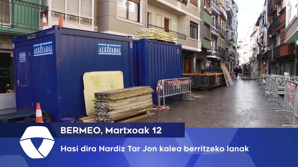 Hasi dira Nardiz Tar Jon kalea berritzeko lanak