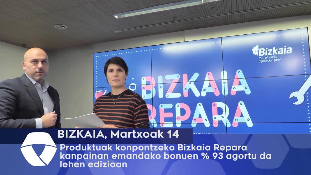 Produktuak konpontzeko Bizkaia Repara Kanpainan emandako bonuen %93a agortu da lehen edizioan