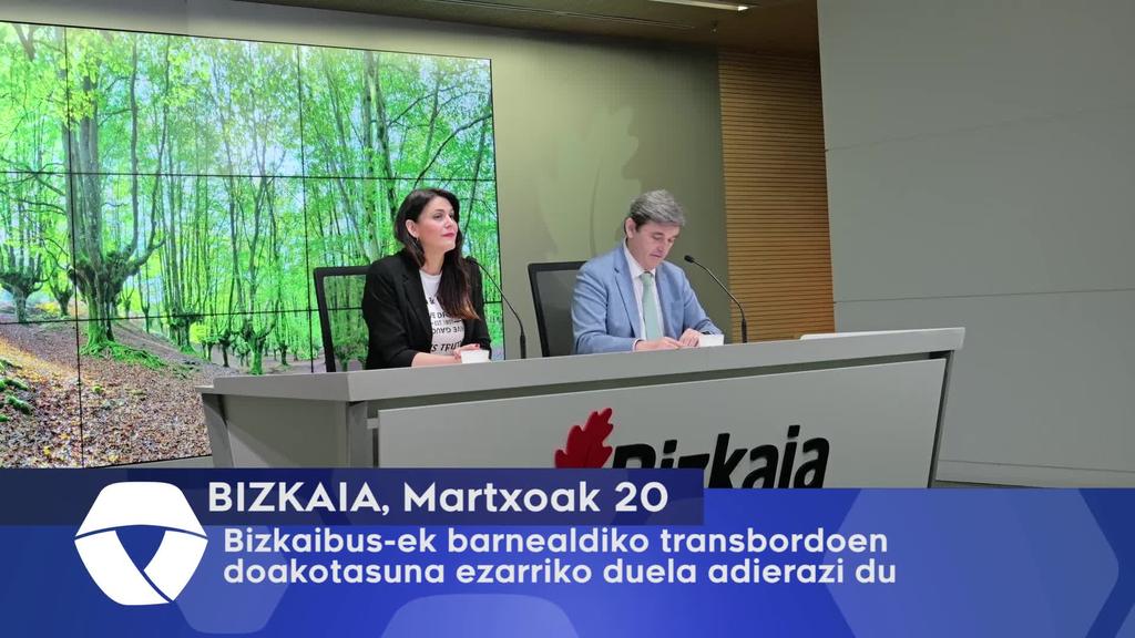 Bizkabus-ek barnealdiko transbordoen doakotasuna ezarriko duela adierazi du