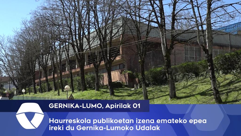 Haurreskoletan izena emateko epea ireki du Gernika-Lumoko Udalak