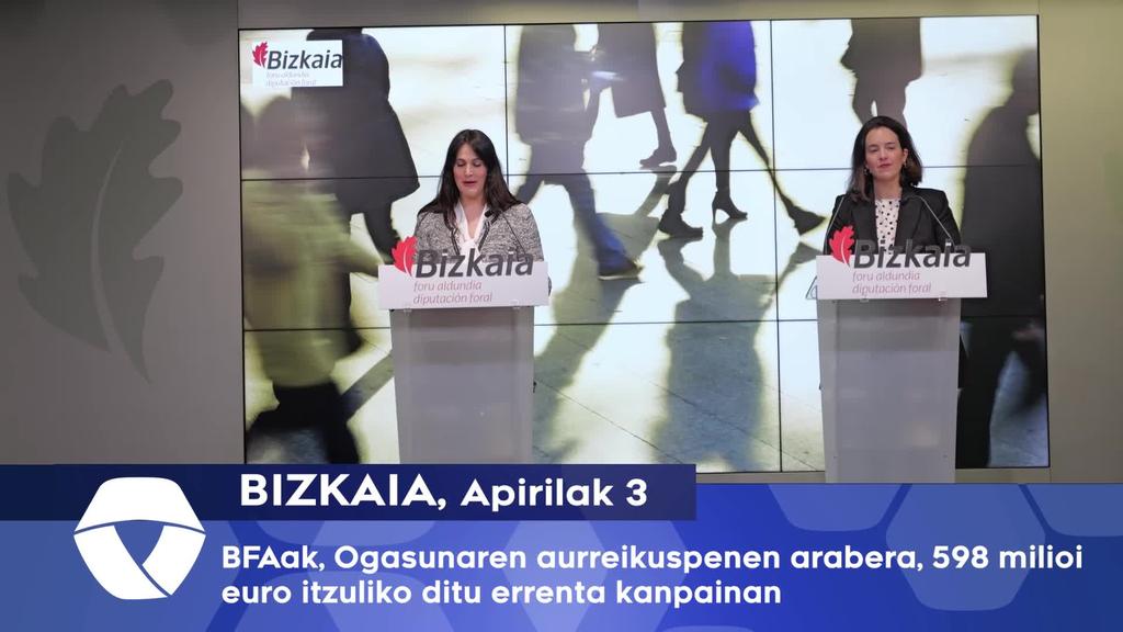 BFAak, Ogasunaren aurreikuspenen arabera, 598 milioi euro itzuliko ditu