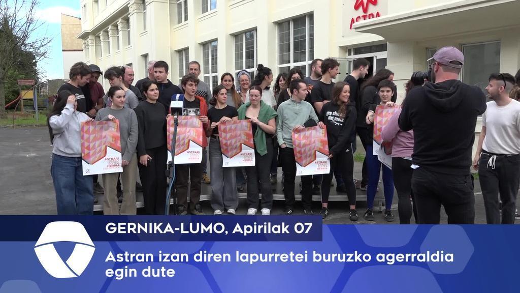 Astrako lapurretei buruzko agerraldia egin dute
