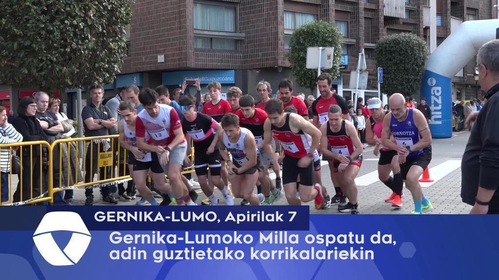 Gernika-Lumoko Milla ospatu da, adinguztietako korrikalariekin