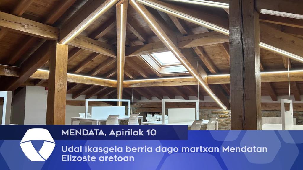 Udal ikasgel berria du Mendatak Elizoste aretoan