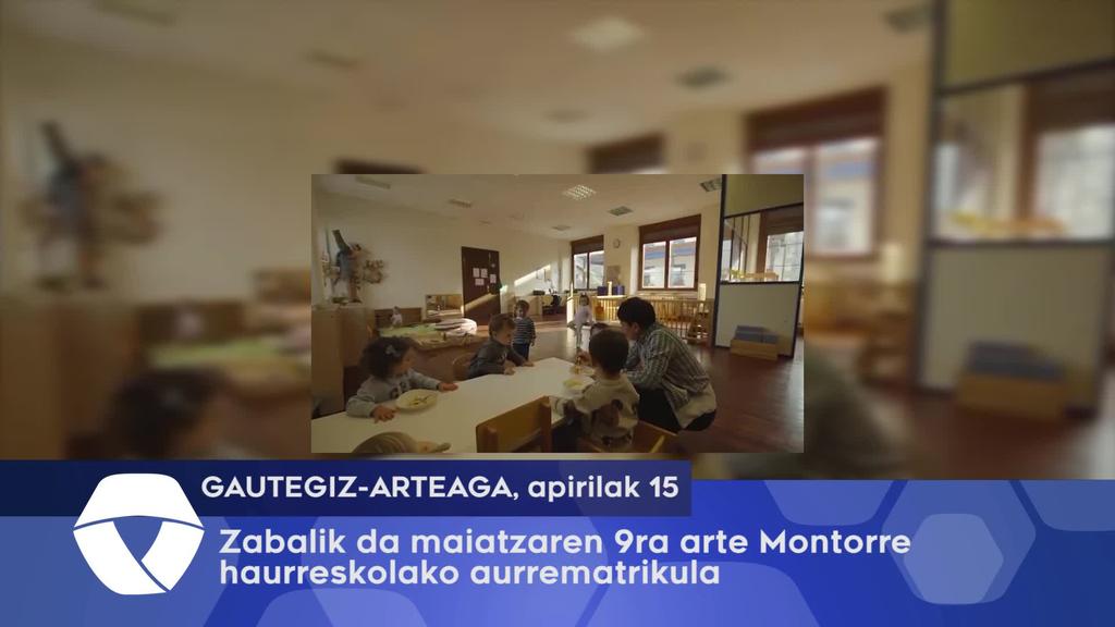 Zabalik da maiatzaren 9ra arte Montorre haurreskolako aurrematrikula