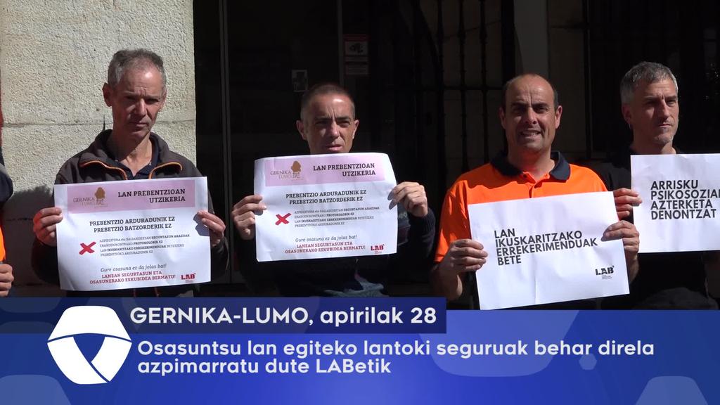 Osasuntsu lan egiteko lantoki seguruak behar direla azpimarratu dute LABetik