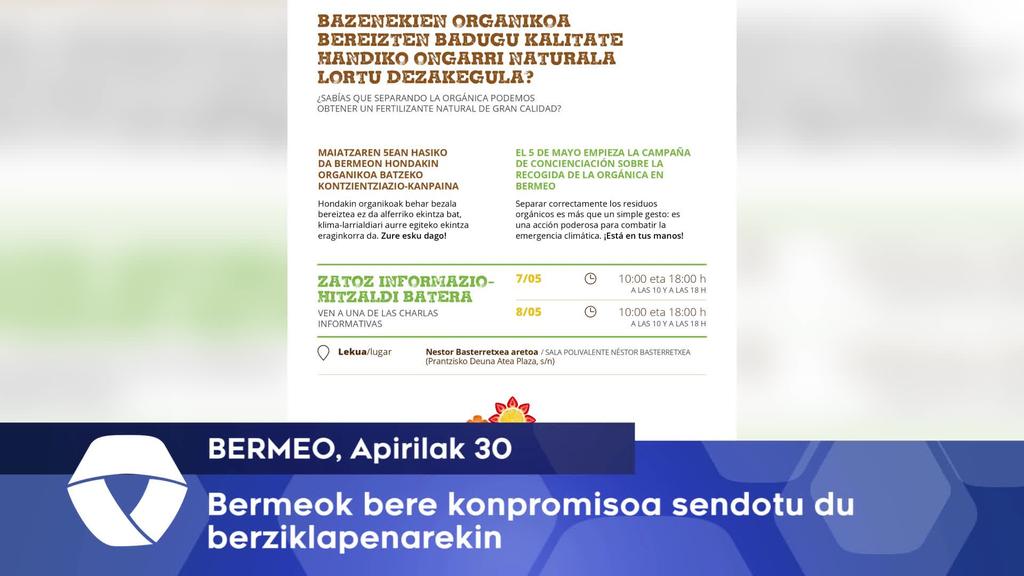 Bermeok bere konpromisoa sendotu du berziklapenarekin