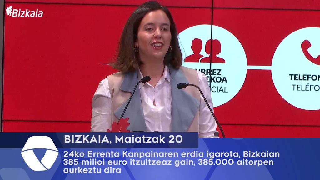2024ko Errenta Kanpainaren erdia igarota, Bizkaian 385 milioi euro itzultzeaz gain, 385.000 aitorpen arkeztu dira