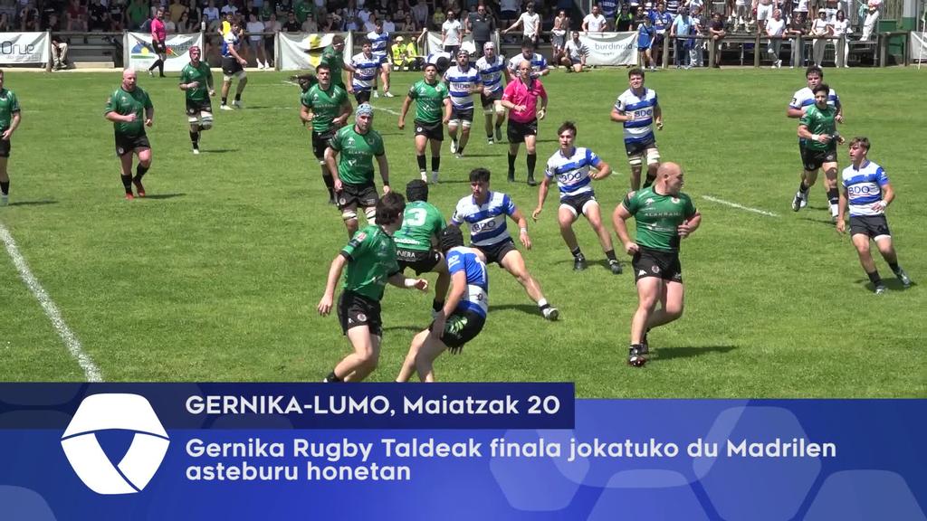 Gernika Rugby Taldeak finala jokatuko du Madrilen asteburu honetan