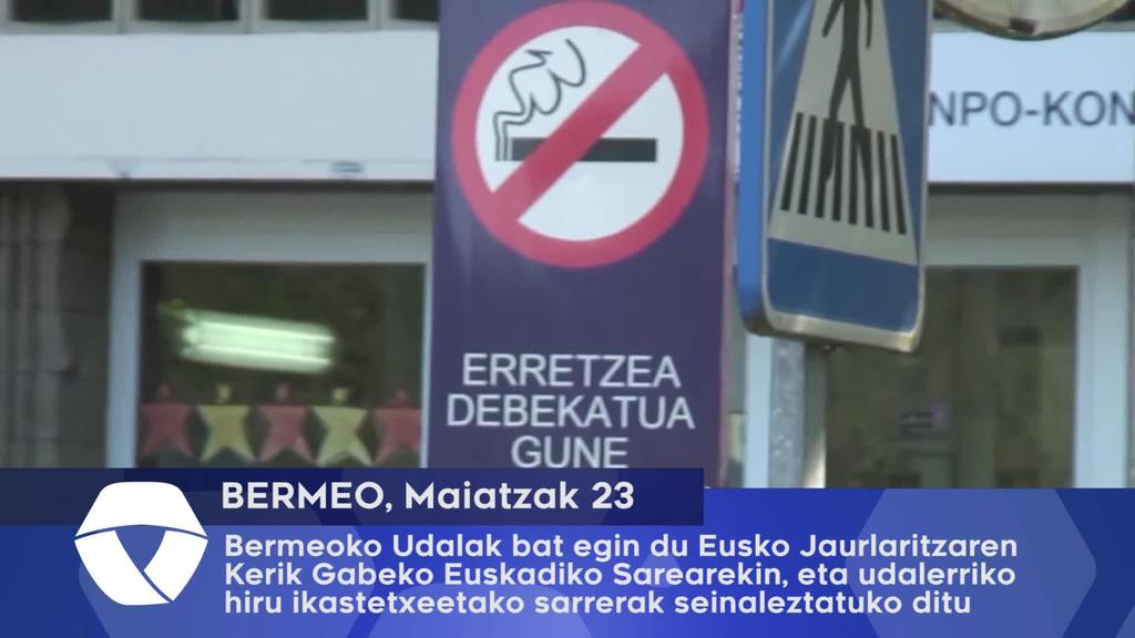 Bermeoko Udalak bat egin du Eusko Jaurlaritzaren Kerik Gabeko Euskadiko Sarearekin, eta udalerriko hiru ikastetxeetako sarrerak seinaleztatuko ditu