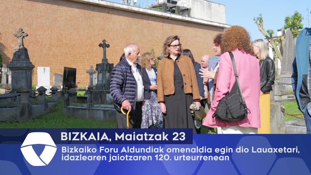 Bizkaiko Foru Aldundiak omenaldia egin dio Lauaxetari, idazlearen jaiotzaren 120.urteurrenean