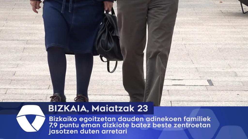 Bizkaiko egoitzetan dauden adinekoen damiliek 7,9 puntu eman dizkiote batez betse zentroetan jasotzen duten arretari