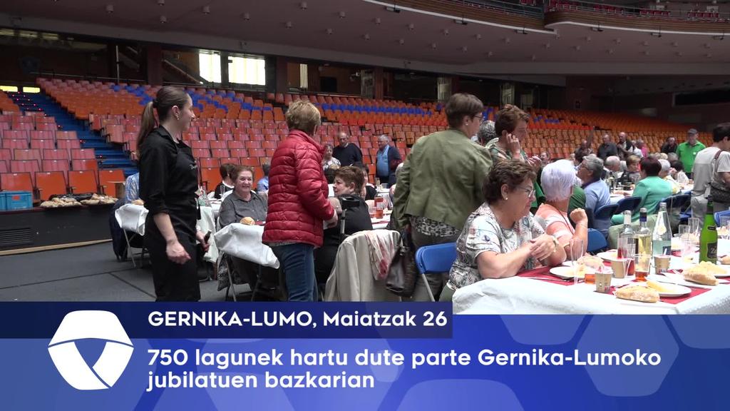 750 lagunek hartu dute parte Gernika-Lumoko jubilatuen bazkari herrikoian