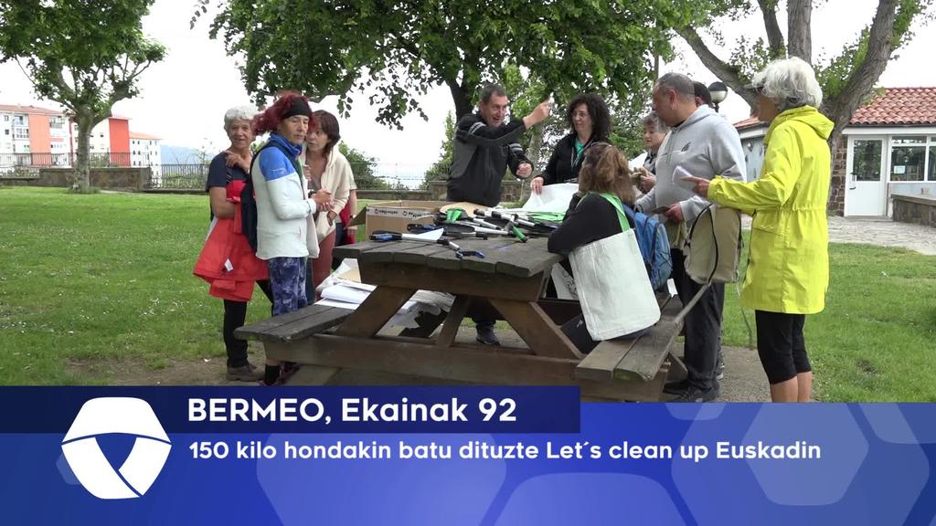 150 kilo hondakin batu dituzte Lets Clean Euskadi Bermeon