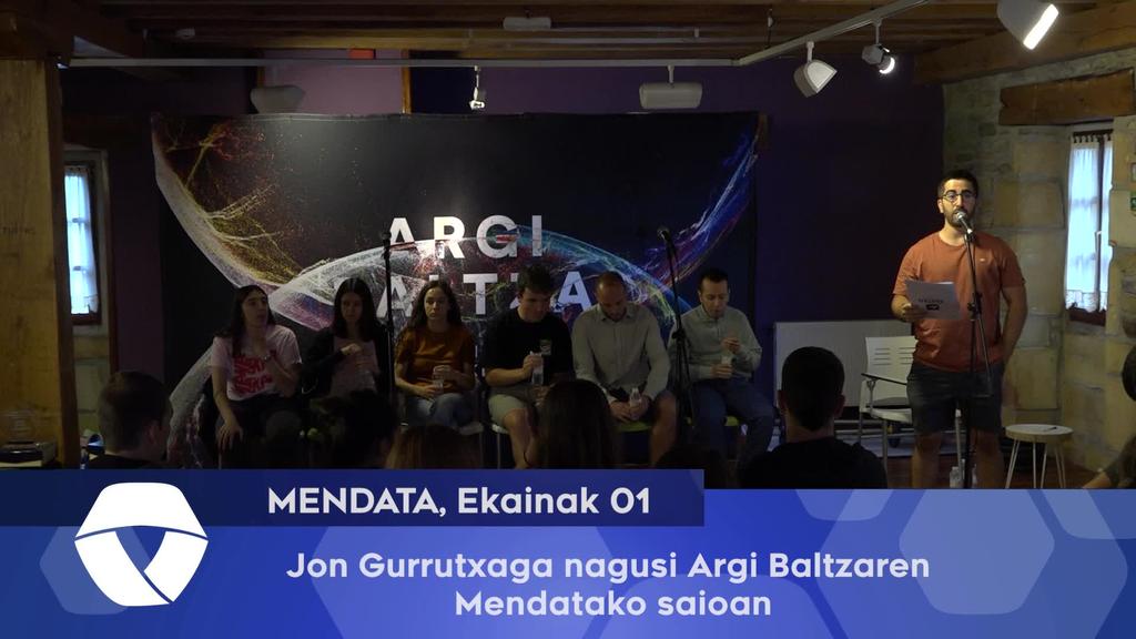 Jon Gurrutxaga nagusi Argi Baltzaren Mendatako saioan