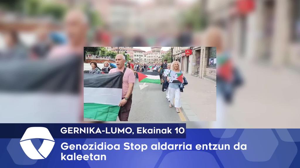 Genozidioa Stop aldarria entzun da Gernika-Lumoko kaleetan barrena