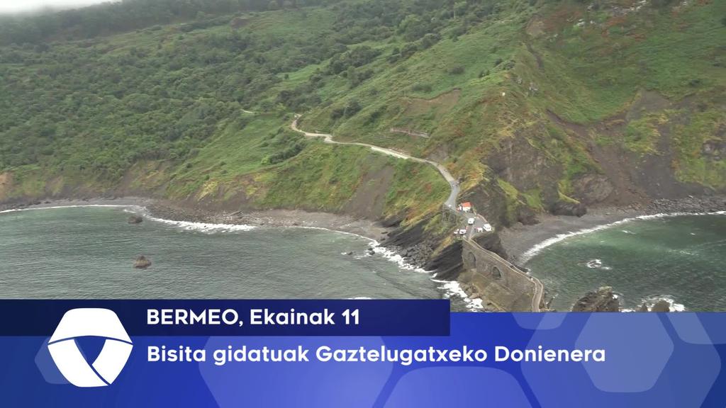 Bermeoko Udalak bisita gidatuak antolatu ditu Gaztelugatxeko Donieneera Bideoa prozesatzen jarri da