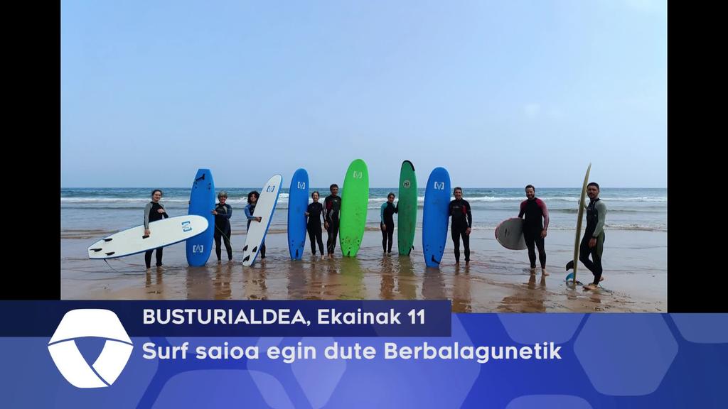 Surf saioa egin dute Lagan Berbalagunetik