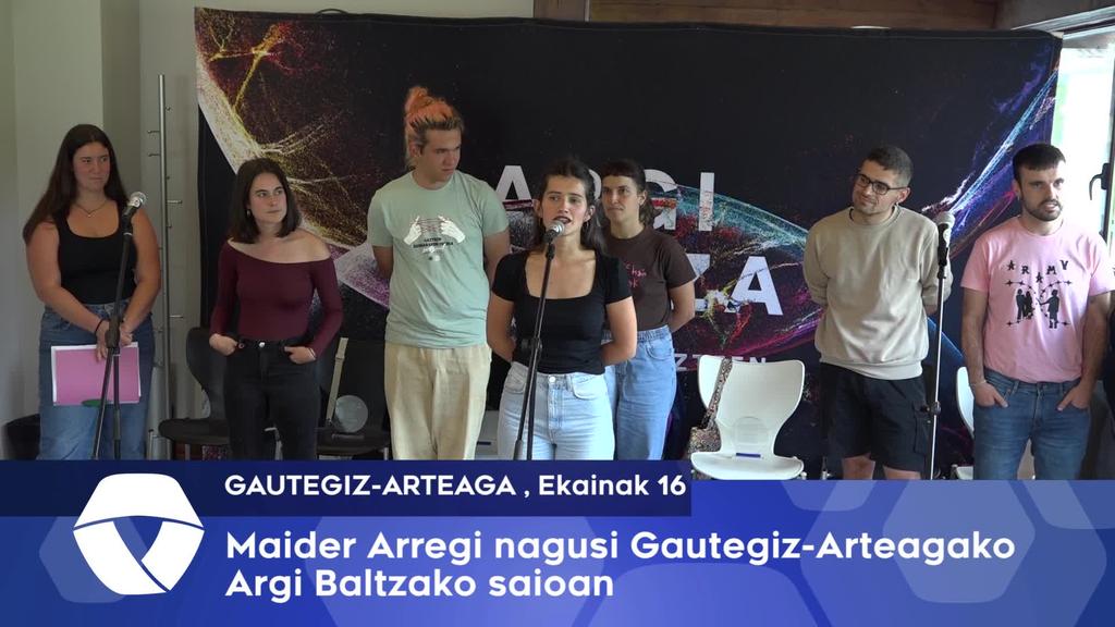 Maider Arregi nagusi Gautegiz-Arteagako Argi Baltzako saioan