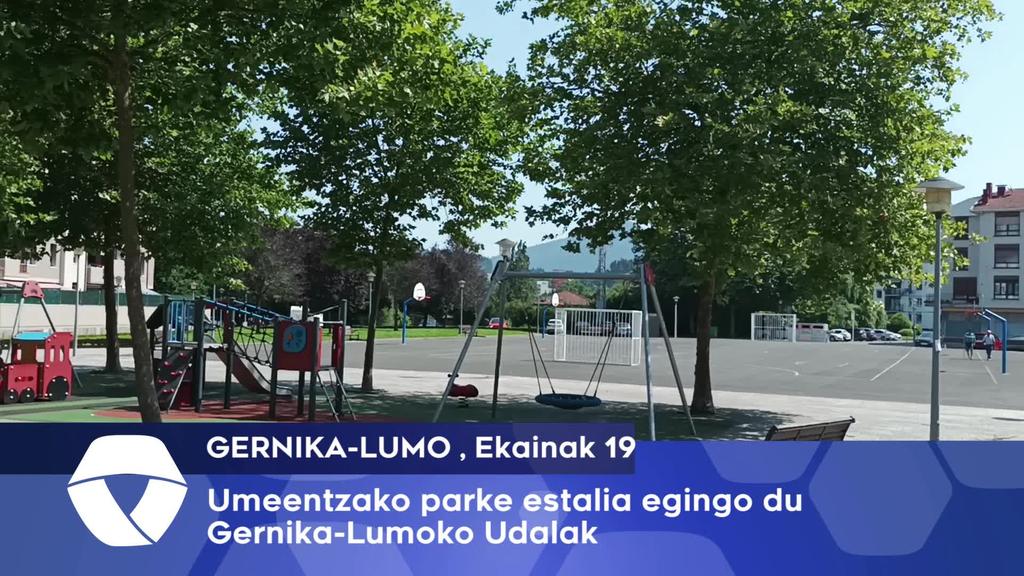 Lorategieta inguruko umeentzako parke estalia egingo du aurten  Gernika-Lumoko Udalak