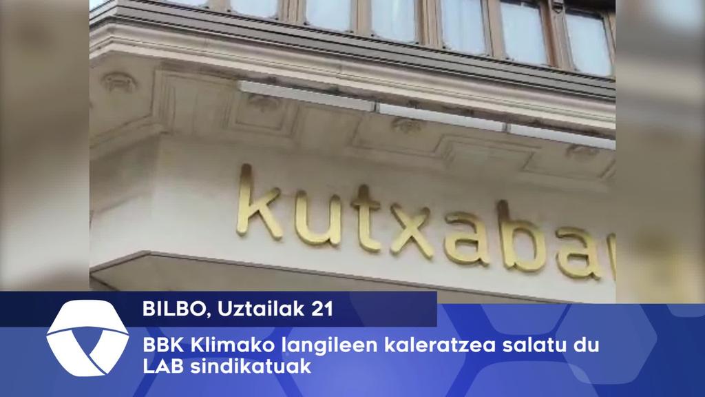 BBK Klimako kaleratzeak salatu ditu LAB sindikatuak